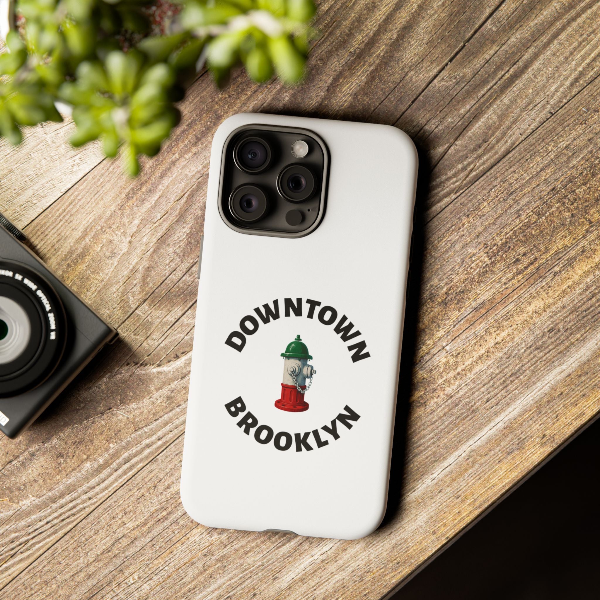 Downtown Brooklyn White Phone Case, Urban Style Phone Cover, Tough Smartphone Case, Gift for Italian Heritage, Fun Streetwear Accessories