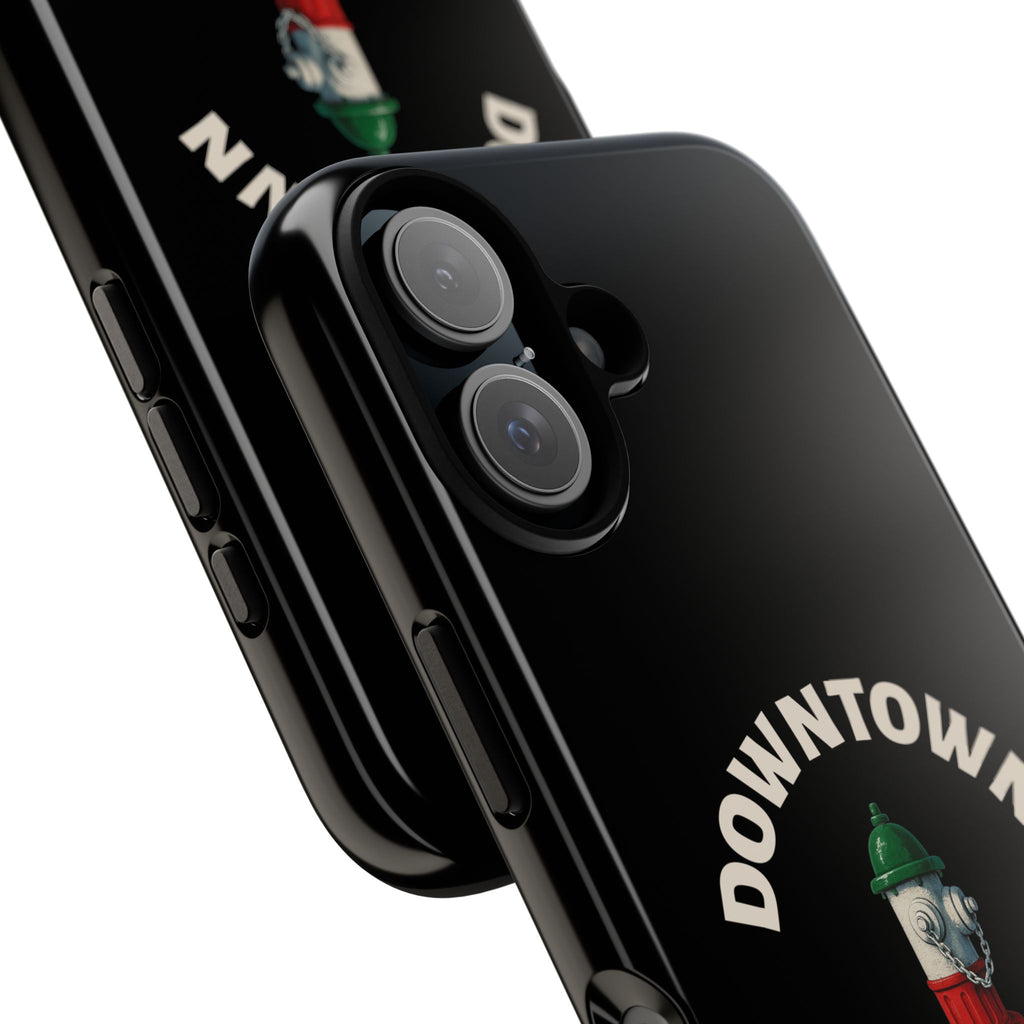 Downtown Brooklyn Black Phone Case, Tough Cases for iPhone, Gift for Italians, Stylish Phone Cover, Unique Phone Accessory