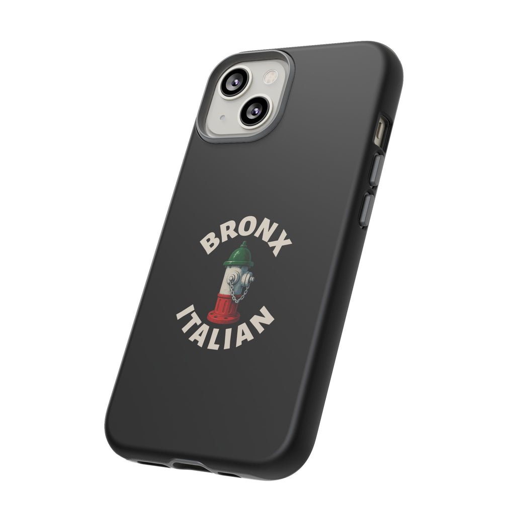 Bronx Italian Black Phone Case, Tough Cases for iPhone, Gift for Italians, Stylish Phone Cover, Unique Phone Accessory