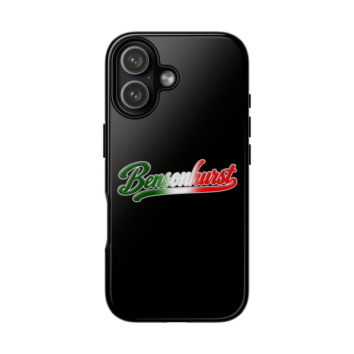 Bensonhurst Black Phone Case, Tough Cases for iPhone, Gift for Italians, Stylish Phone Cover, Unique Phone Accessory
