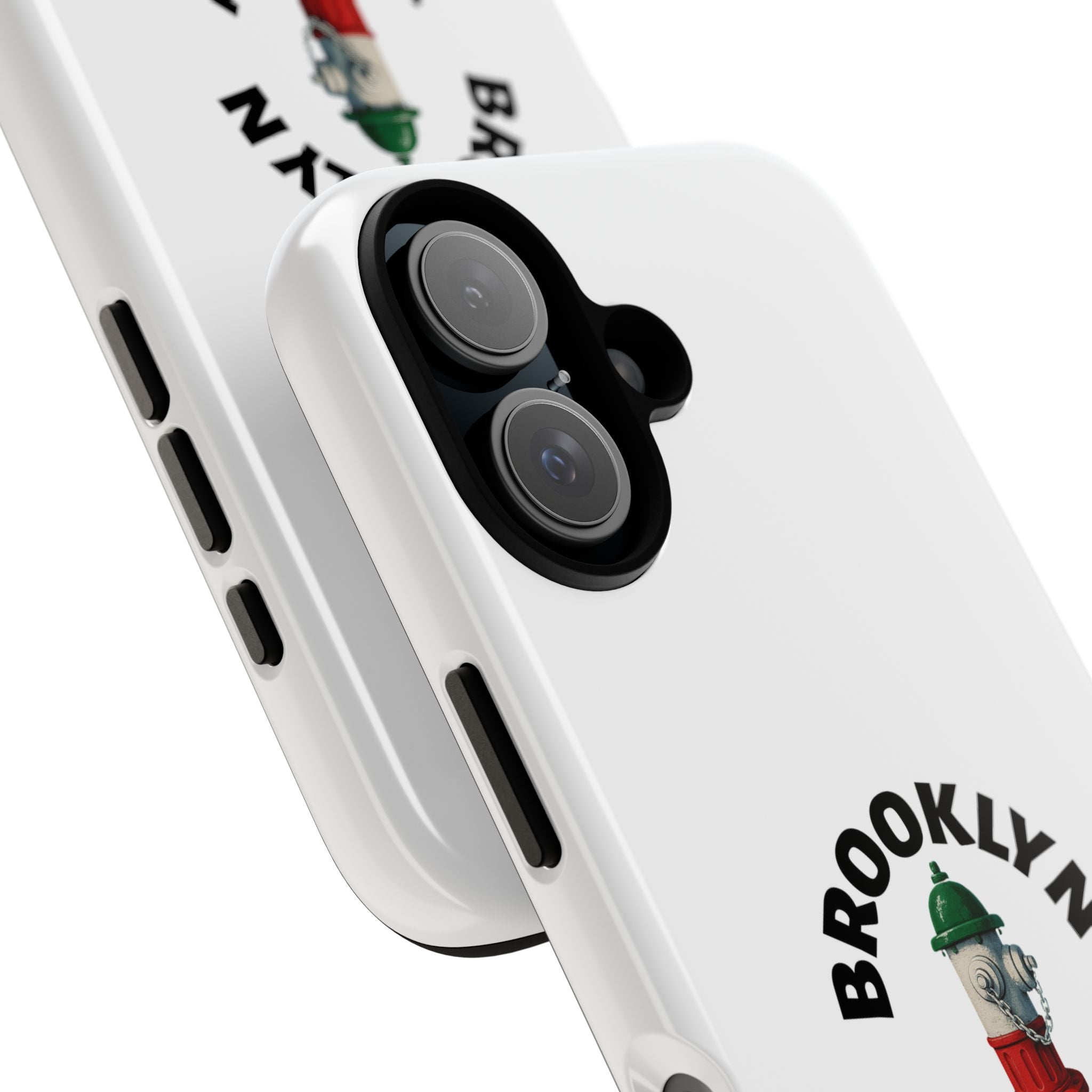 Brooklyn Italian White Phone Case, Urban Style Phone Cover, Tough Smartphone Case, Gift for Italian Heritage, Fun Streetwear Accessories