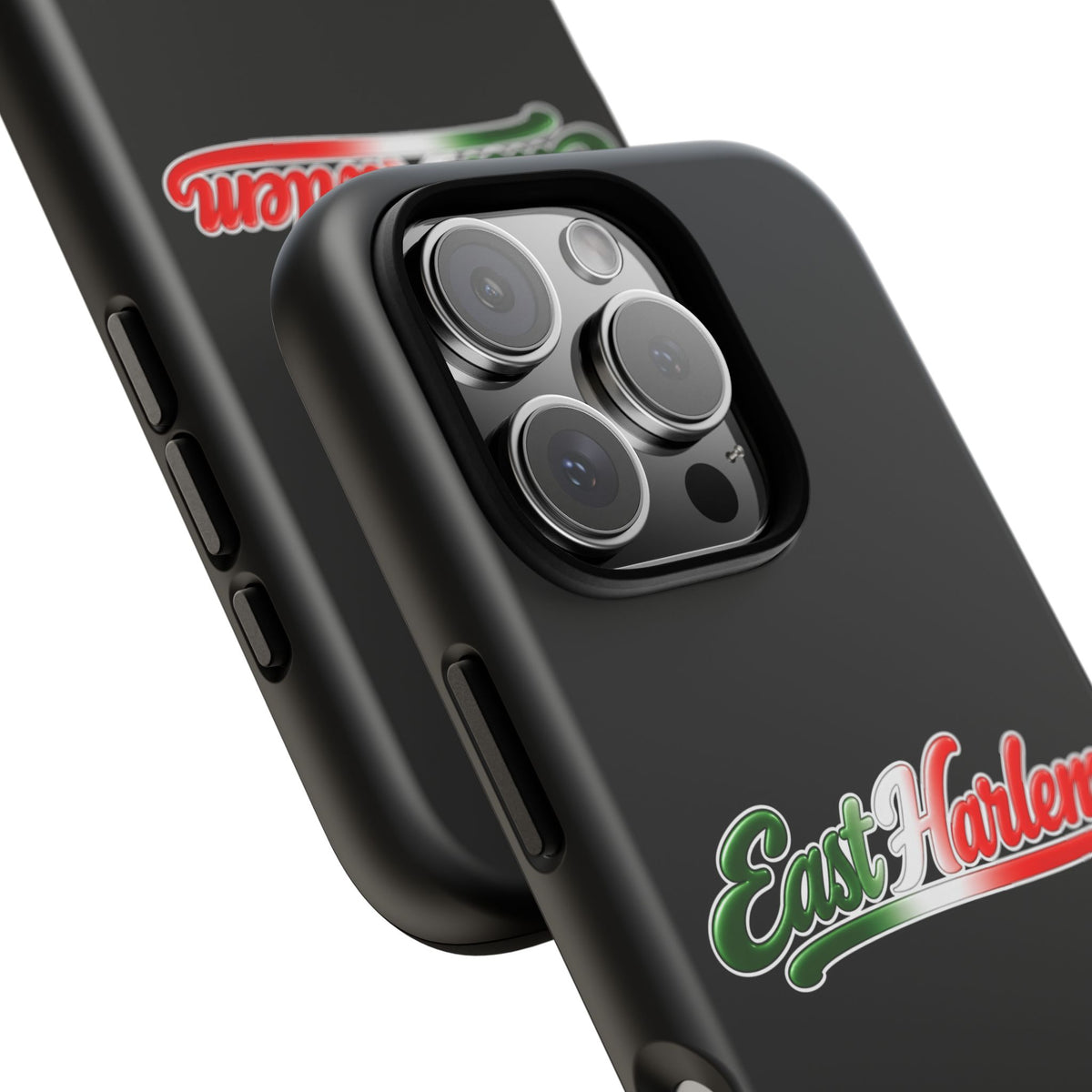 East Harlem Black Phone Case, Tough Cases for iPhone, Gift for Italians, Stylish Phone Cover, Unique Phone Accessory
