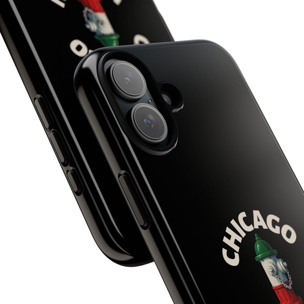 Chicago Italian Black Phone Case, Tough Cases for iPhone, Gift for Italians, Stylish Phone Cover, Unique Phone Accessory