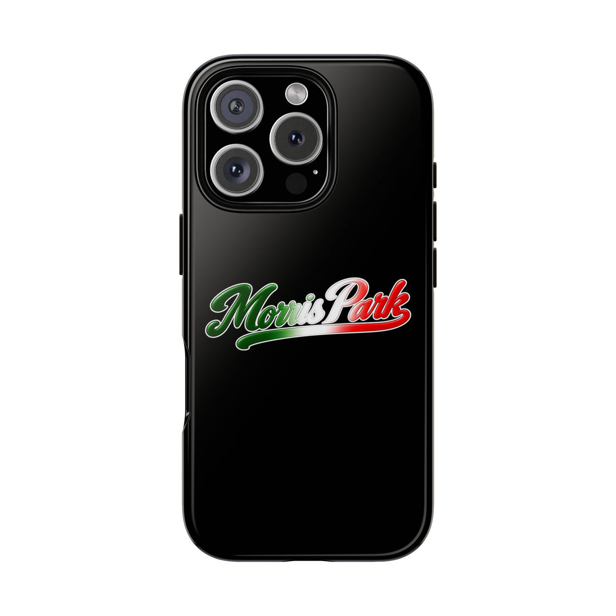 Morris Park Black Phone Case, Tough Cases for iPhone, Gift for Italians, Stylish Phone Cover, Unique Phone Accessory