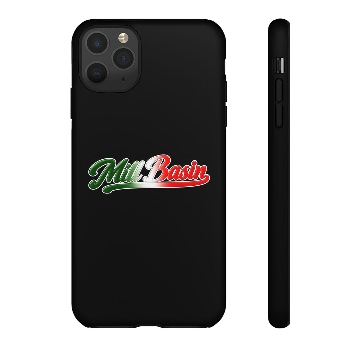 Mill Basin Black Phone Case, Tough Cases for iPhone, Gift for Italians, Stylish Phone Cover, Unique Phone Accessory