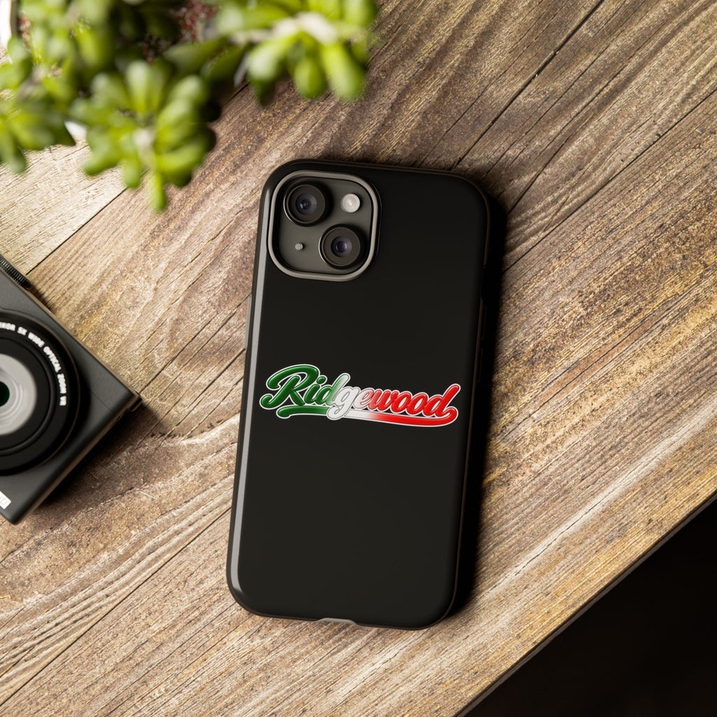Ridgewood Black Phone Case, Tough Cases for iPhone, Gift for Italians, Stylish Phone Cover, Unique Phone Accessory