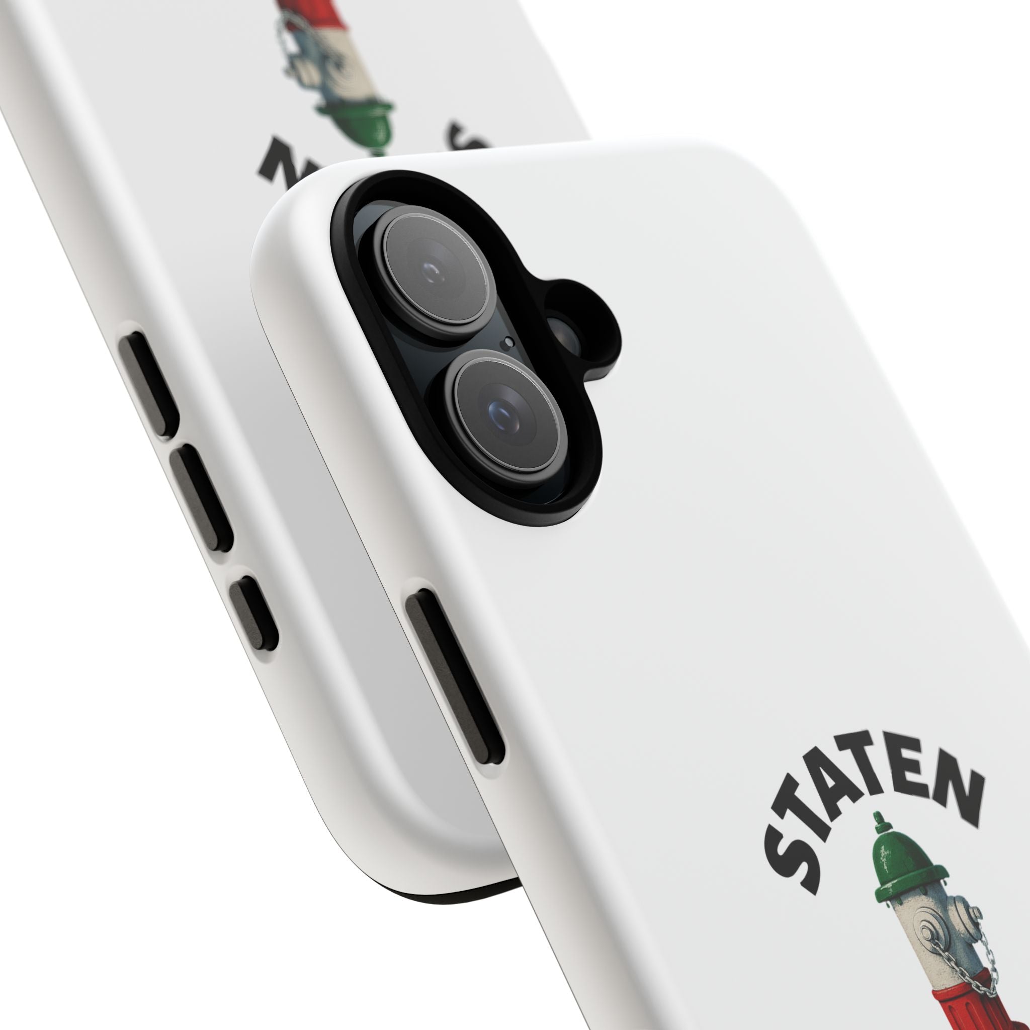 Staten Italy White Phone Case, Urban Style Phone Cover, Tough Smartphone Case, Gift for Italian Heritage, Fun Streetwear Accessories