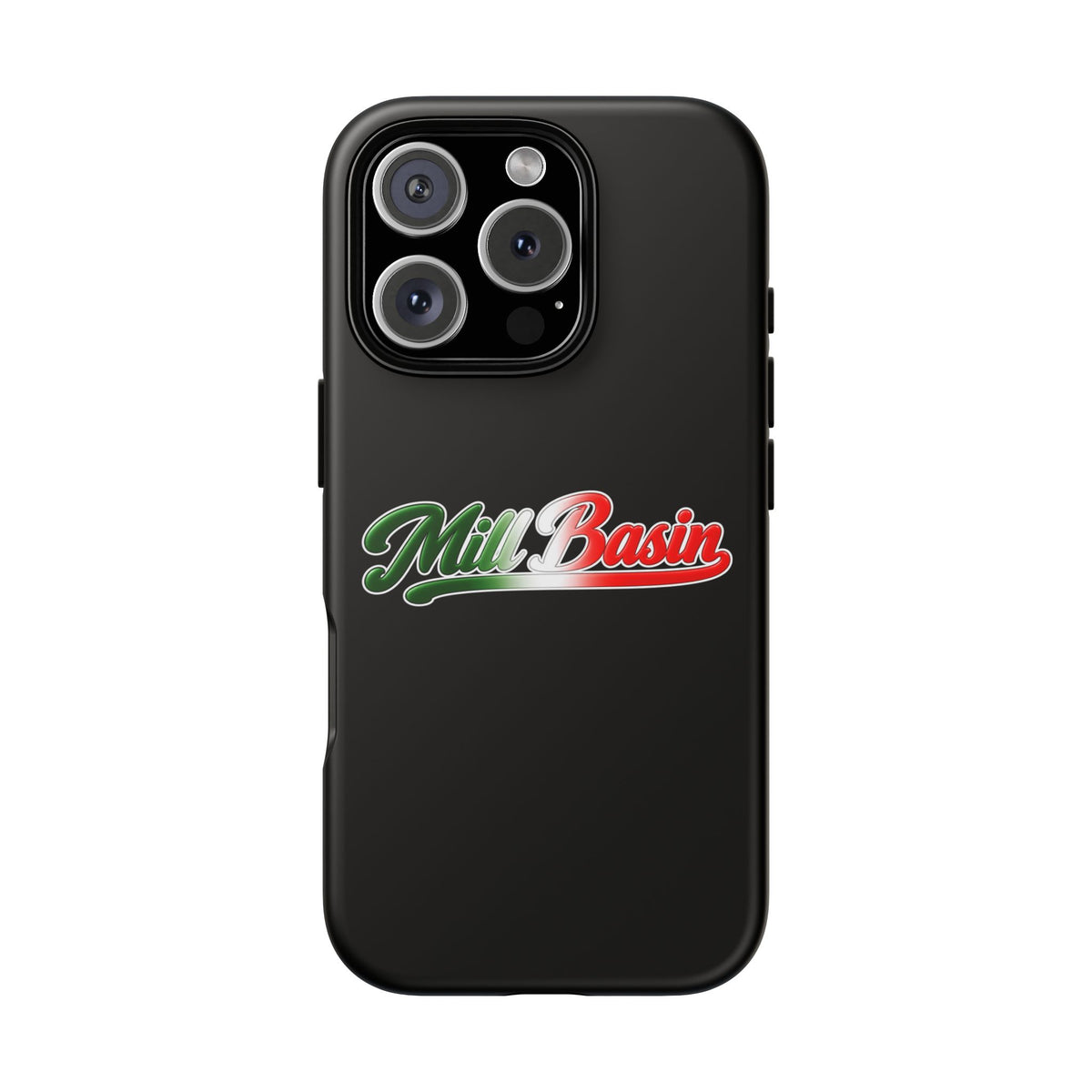 Mill Basin Black Phone Case, Tough Cases for iPhone, Gift for Italians, Stylish Phone Cover, Unique Phone Accessory