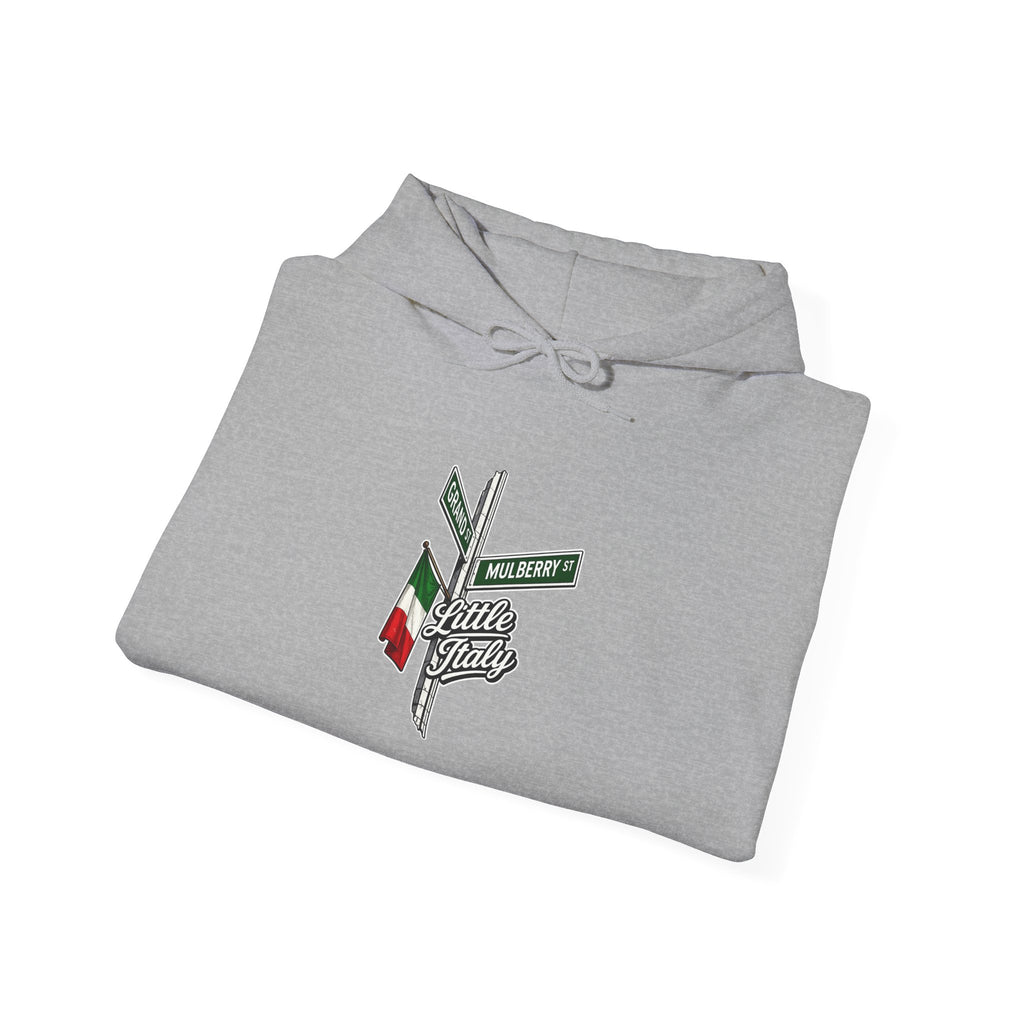Little Italy Hoodie — Italian Flag Script Pullover