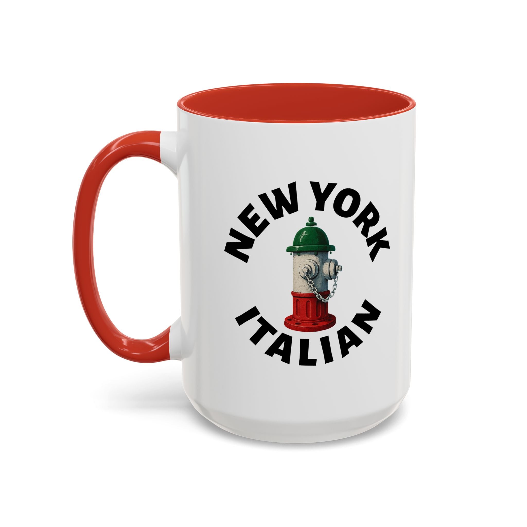 New York Coffee Mug with Fire Hydrant Design, Unique Gift for Italians, Fun Kitchen Decor