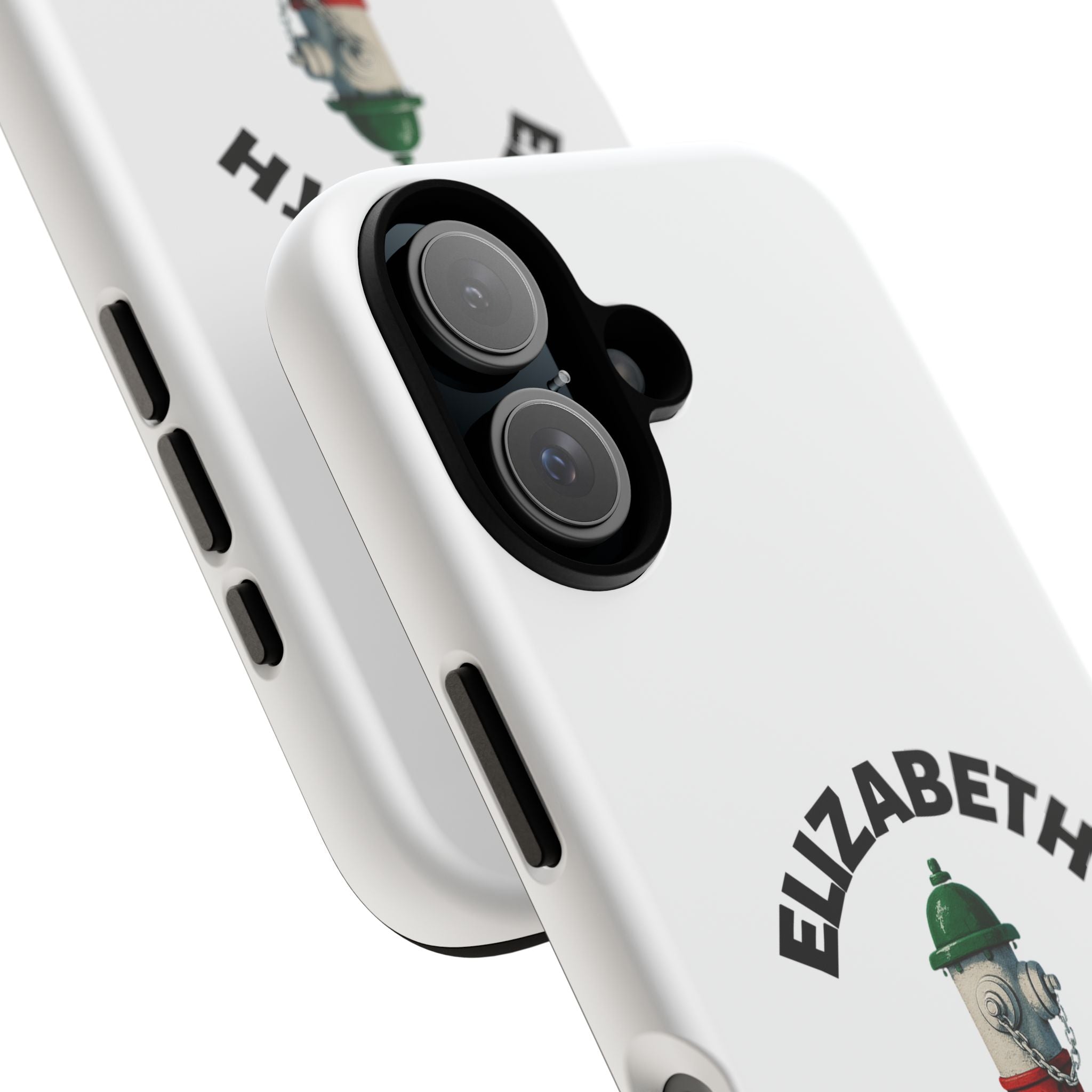 Elizabeth New Jersey White Phone Case, Urban Style Phone Cover, Tough Smartphone Case, Gift for Italian Heritage, Fun Streetwear Accessories