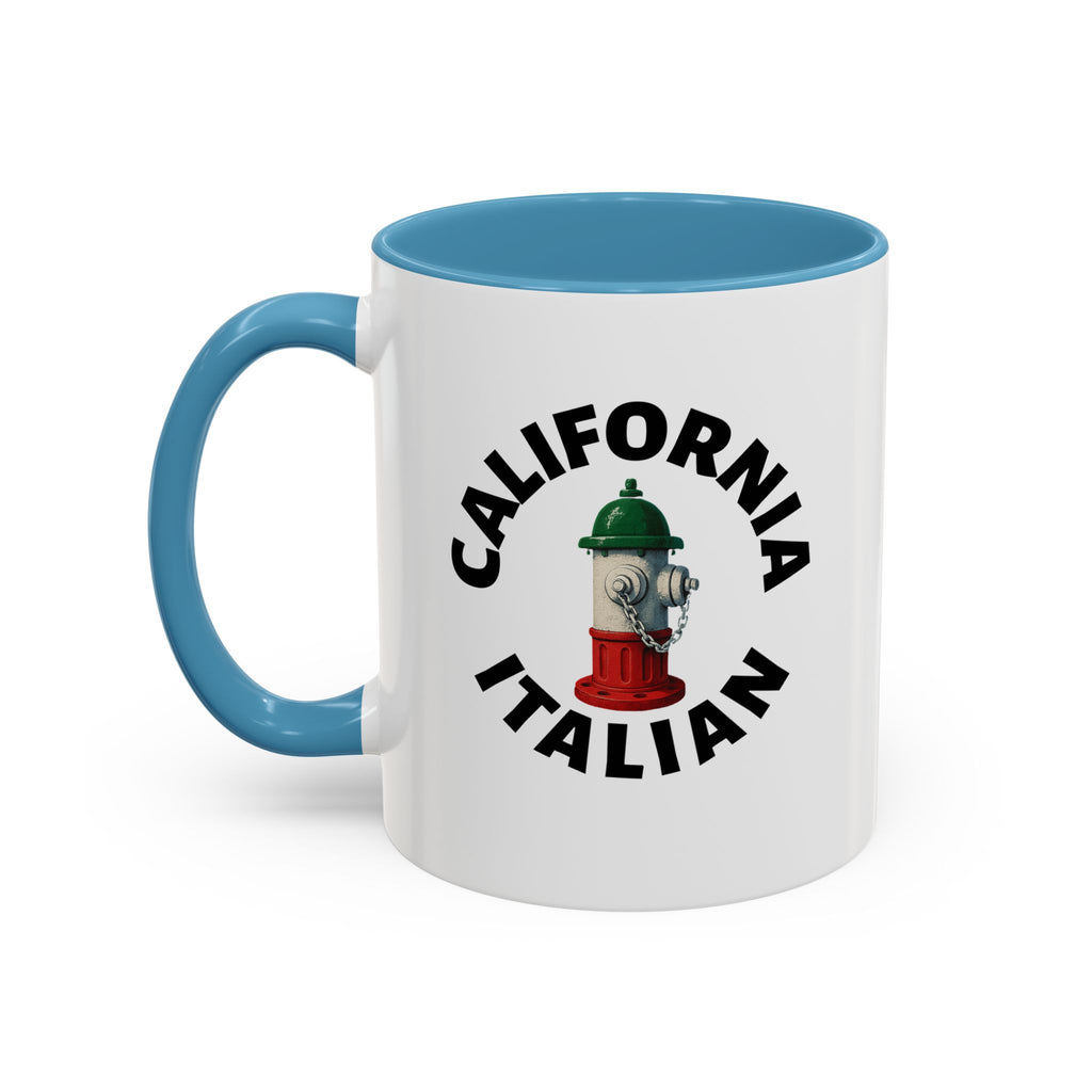 California Coffee Mug with Fire Hydrant Design, Unique Gift for Italians, Fun Kitchen Decor