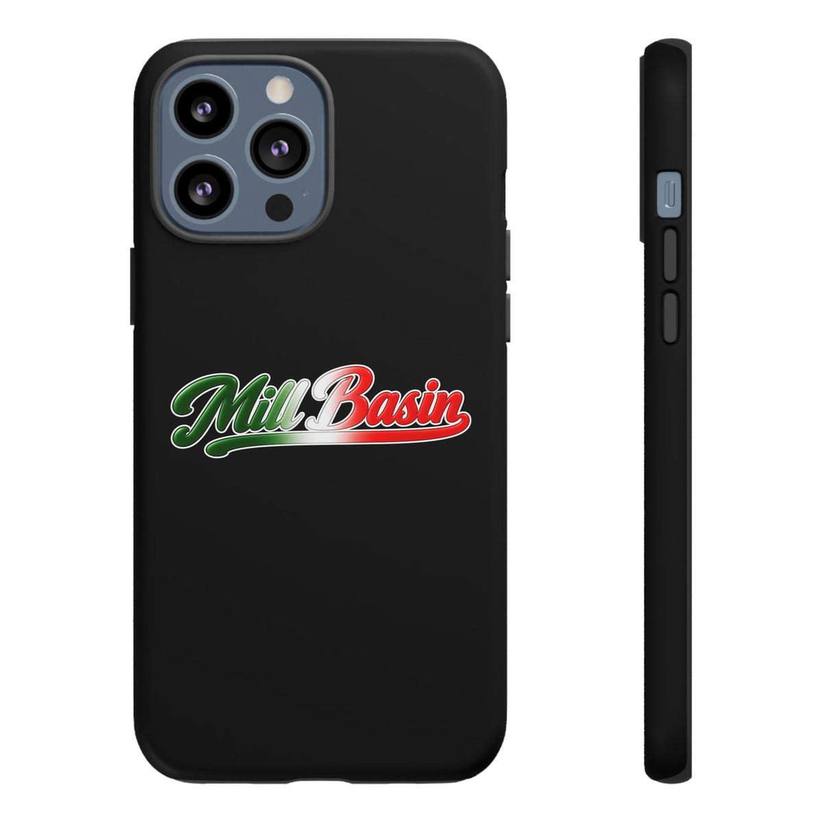 Mill Basin Black Phone Case, Tough Cases for iPhone, Gift for Italians, Stylish Phone Cover, Unique Phone Accessory