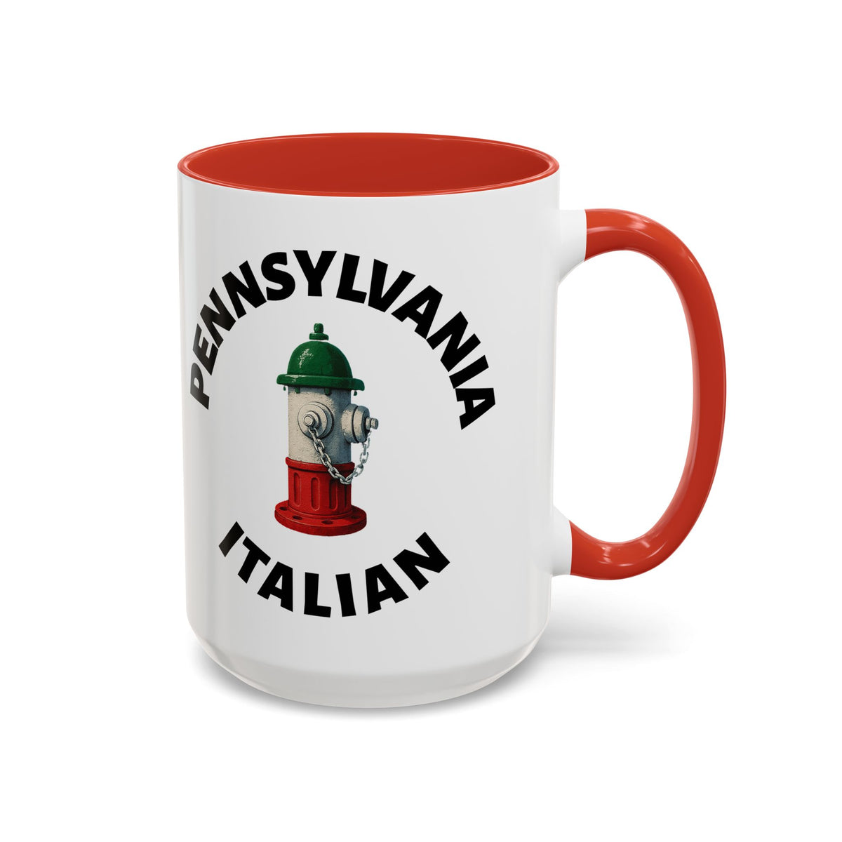 Pennsylvania Coffee Mug with Fire Hydrant Design, Unique Gift for Italians, Fun Kitchen Decor