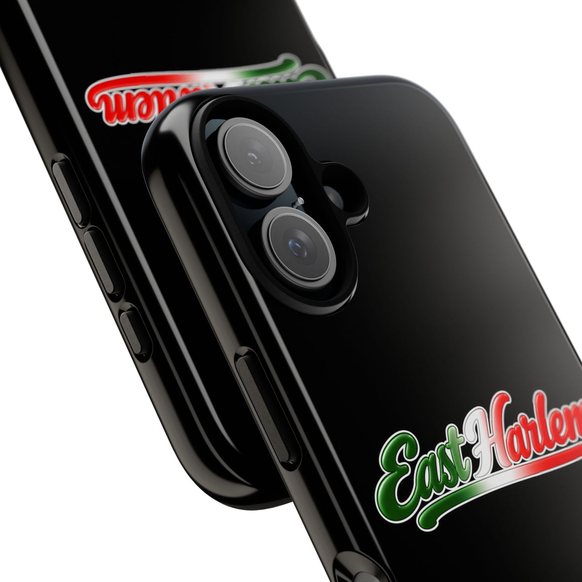 East Harlem Black Phone Case, Tough Cases for iPhone, Gift for Italians, Stylish Phone Cover, Unique Phone Accessory