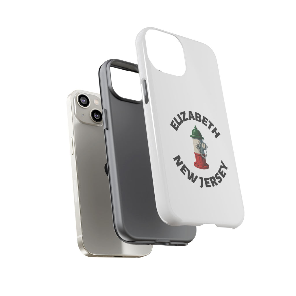 Elizabeth New Jersey White Phone Case, Urban Style Phone Cover, Tough Smartphone Case, Gift for Italian Heritage, Fun Streetwear Accessories