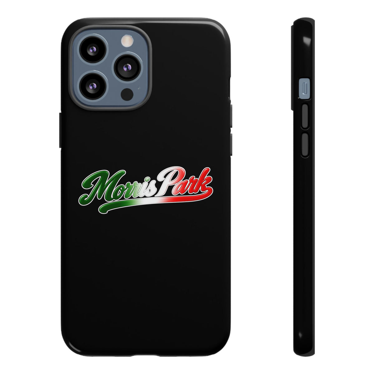 Morris Park Black Phone Case, Tough Cases for iPhone, Gift for Italians, Stylish Phone Cover, Unique Phone Accessory