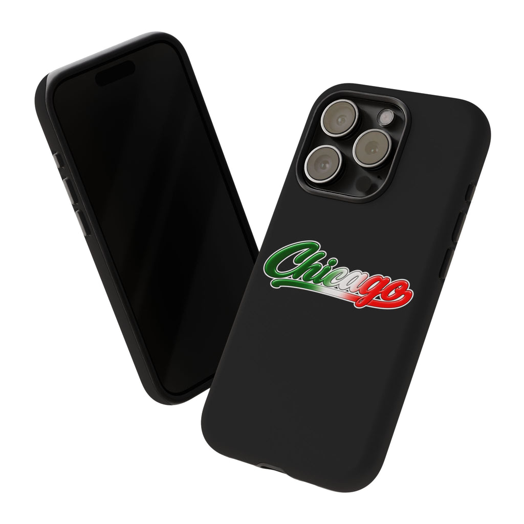 Chicago Black Phone Case, Tough Cases for iPhone, Gift for Italians, Stylish Phone Cover, Unique Phone Accessory