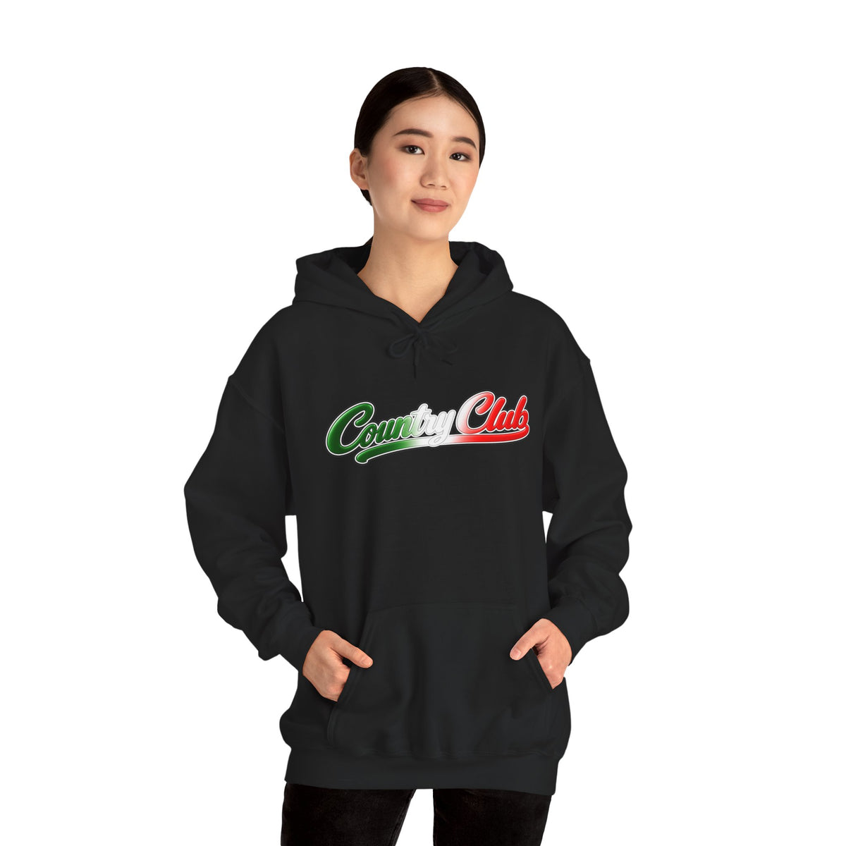 Country Club Hoodie — Italian Flag Script Pullover