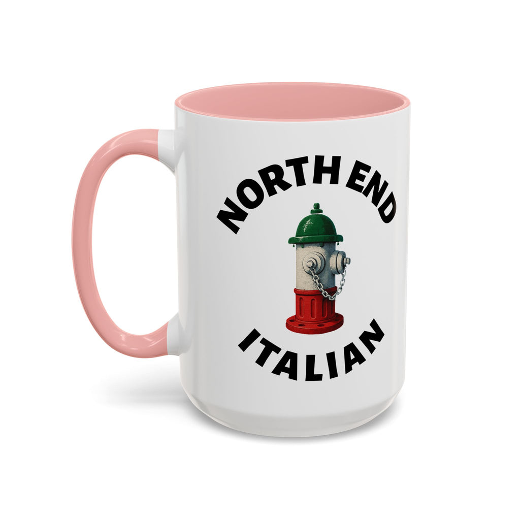 North End Coffee Mug with Fire Hydrant Design, Unique Gift for Italians, Fun Kitchen Decor
