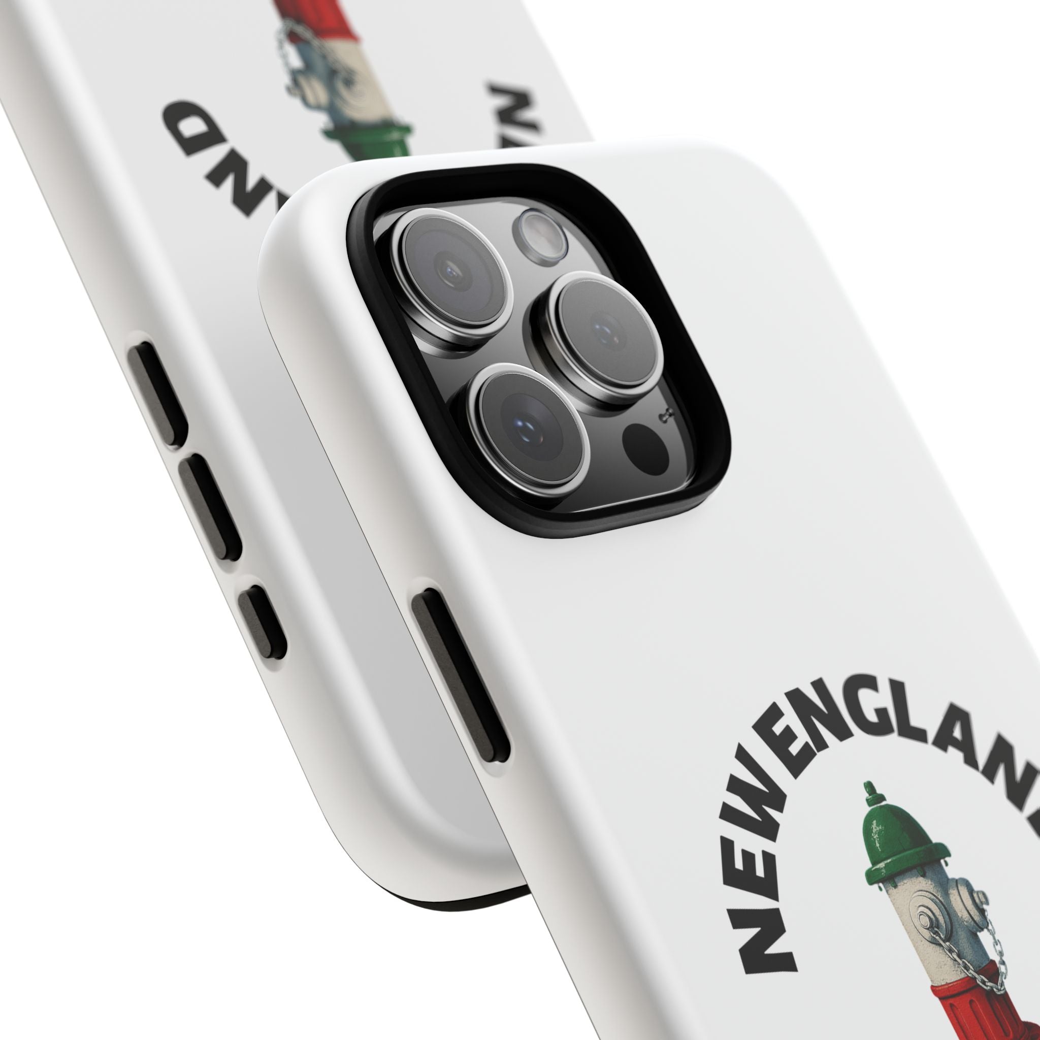 New England Italian White Phone Case, Urban Style Phone Cover, Tough Smartphone Case, Gift for Italian Heritage, Fun Streetwear Accessories