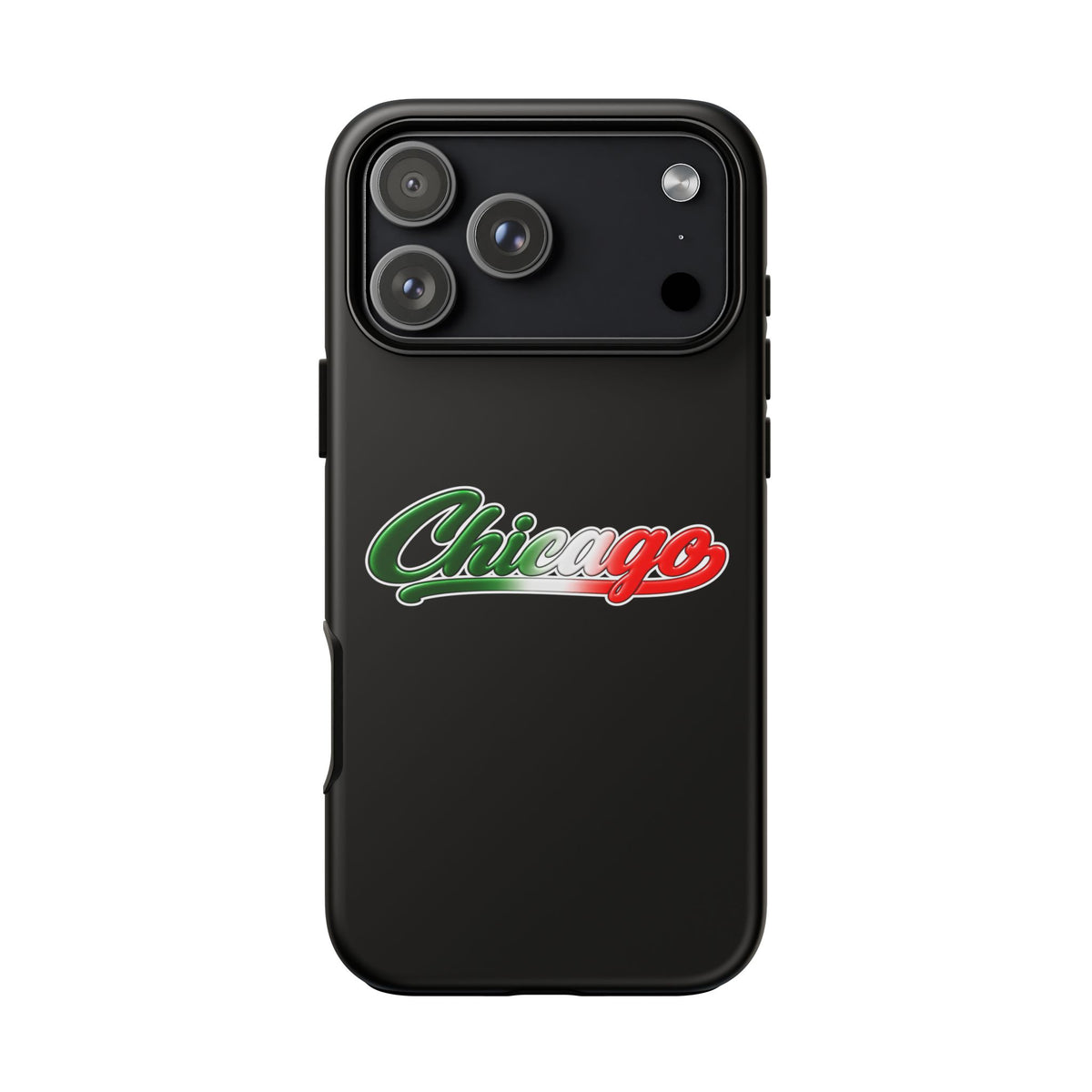 Chicago Black Phone Case, Tough Cases for iPhone, Gift for Italians, Stylish Phone Cover, Unique Phone Accessory