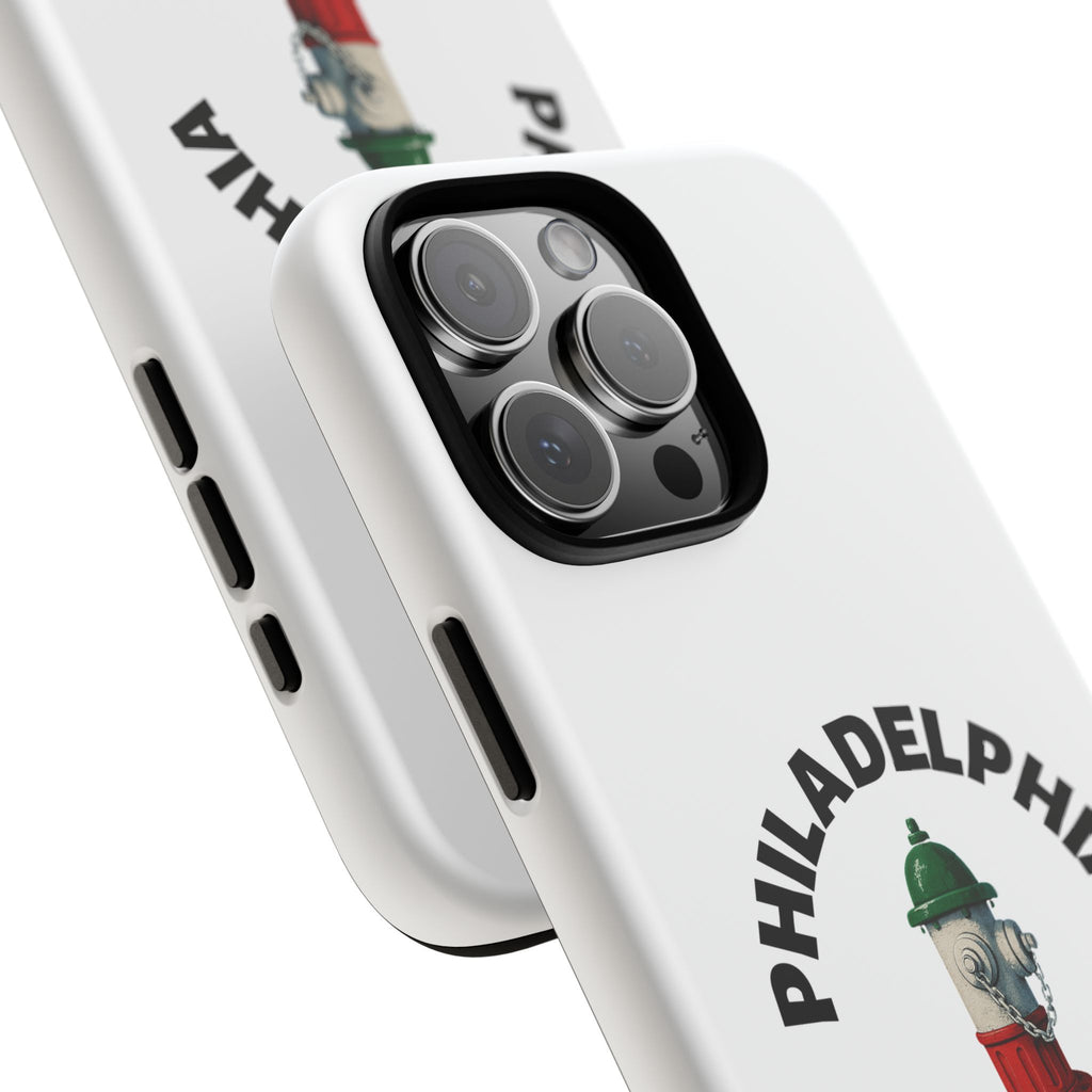 Philadelphia Italian White Phone Case, Urban Style Phone Cover, Tough Smartphone Case, Gift for Italian Heritage, Fun Streetwear Accessories