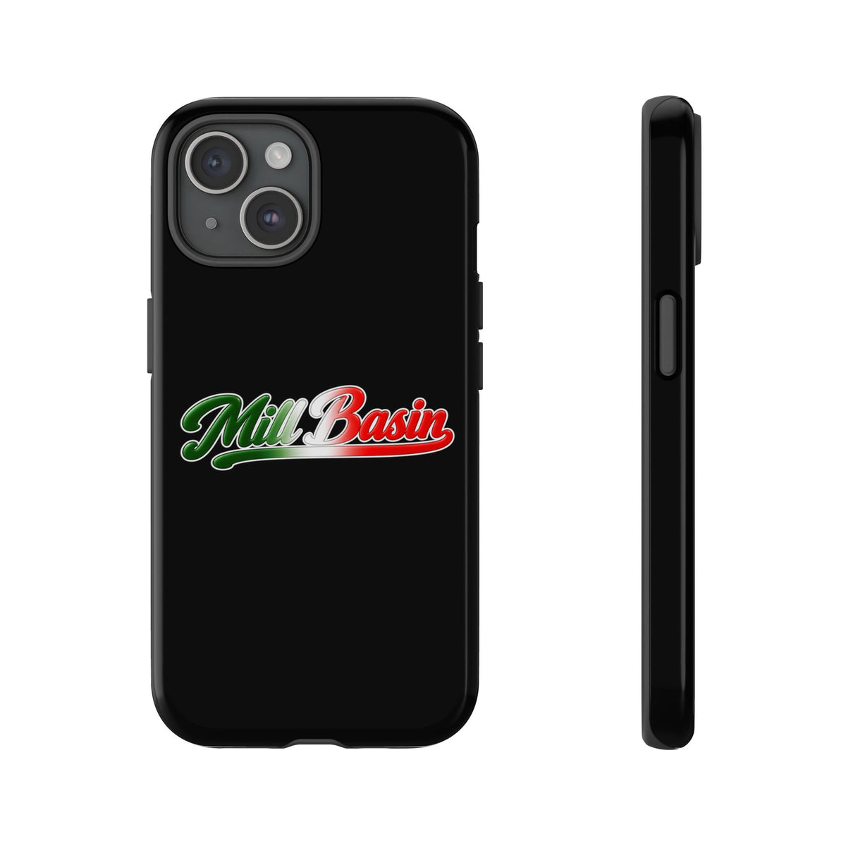 Mill Basin Black Phone Case, Tough Cases for iPhone, Gift for Italians, Stylish Phone Cover, Unique Phone Accessory