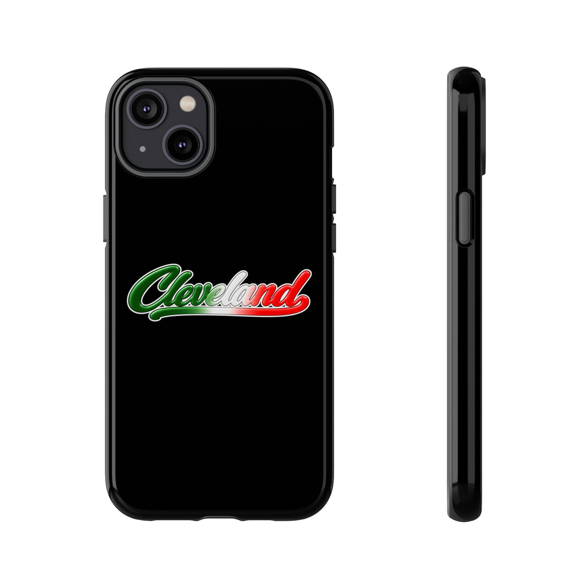 Cleveland Black Phone Case, Tough Cases for iPhone, Gift for Italians, Stylish Phone Cover, Unique Phone Accessory