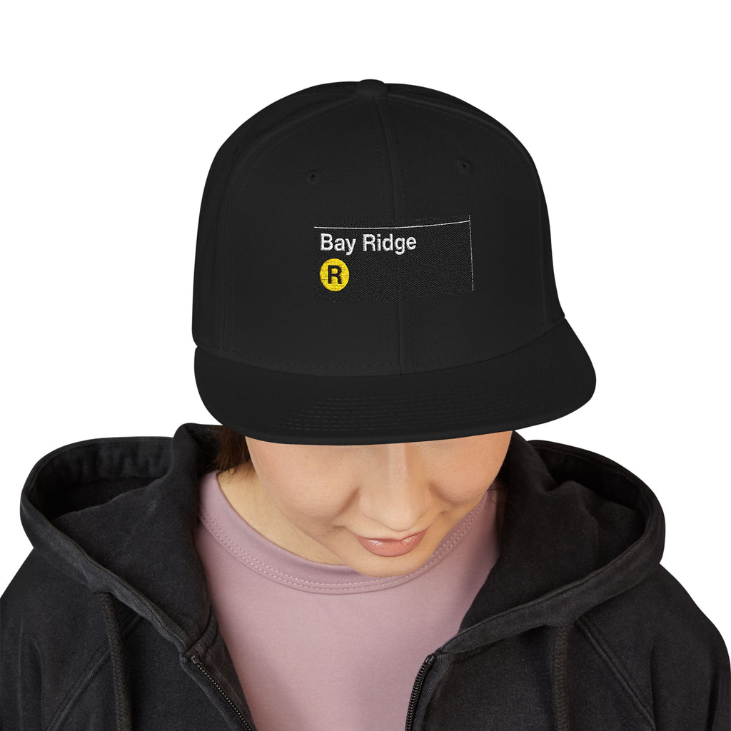 Bay Ridge Italian Embroidered Snapback Hat | Street Sign Patch Cap