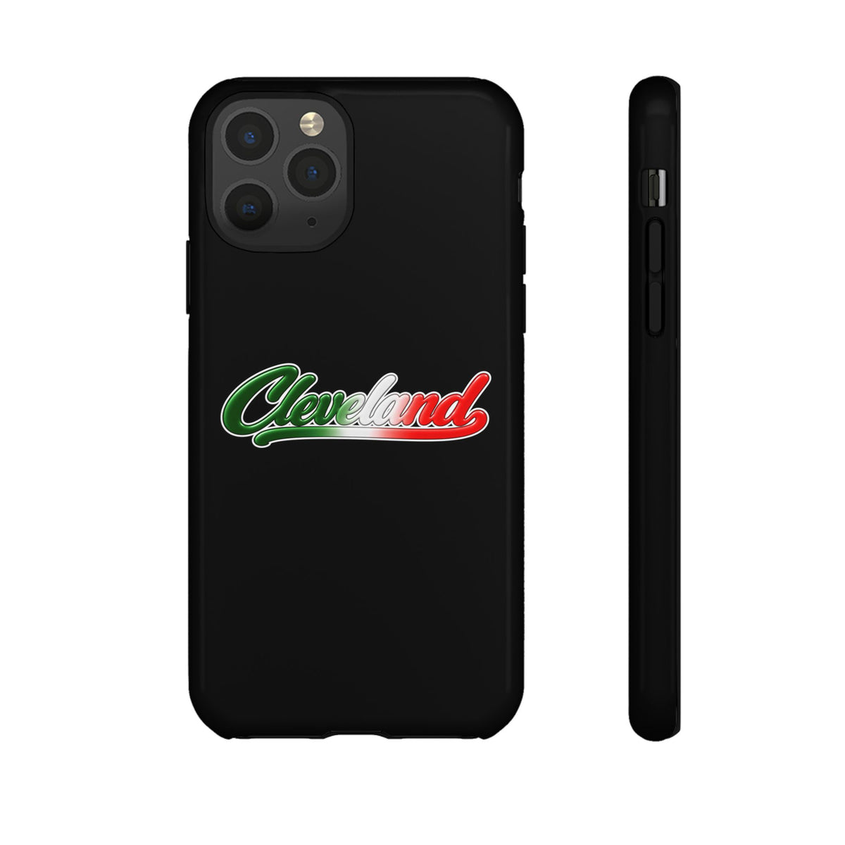 Cleveland Black Phone Case, Tough Cases for iPhone, Gift for Italians, Stylish Phone Cover, Unique Phone Accessory