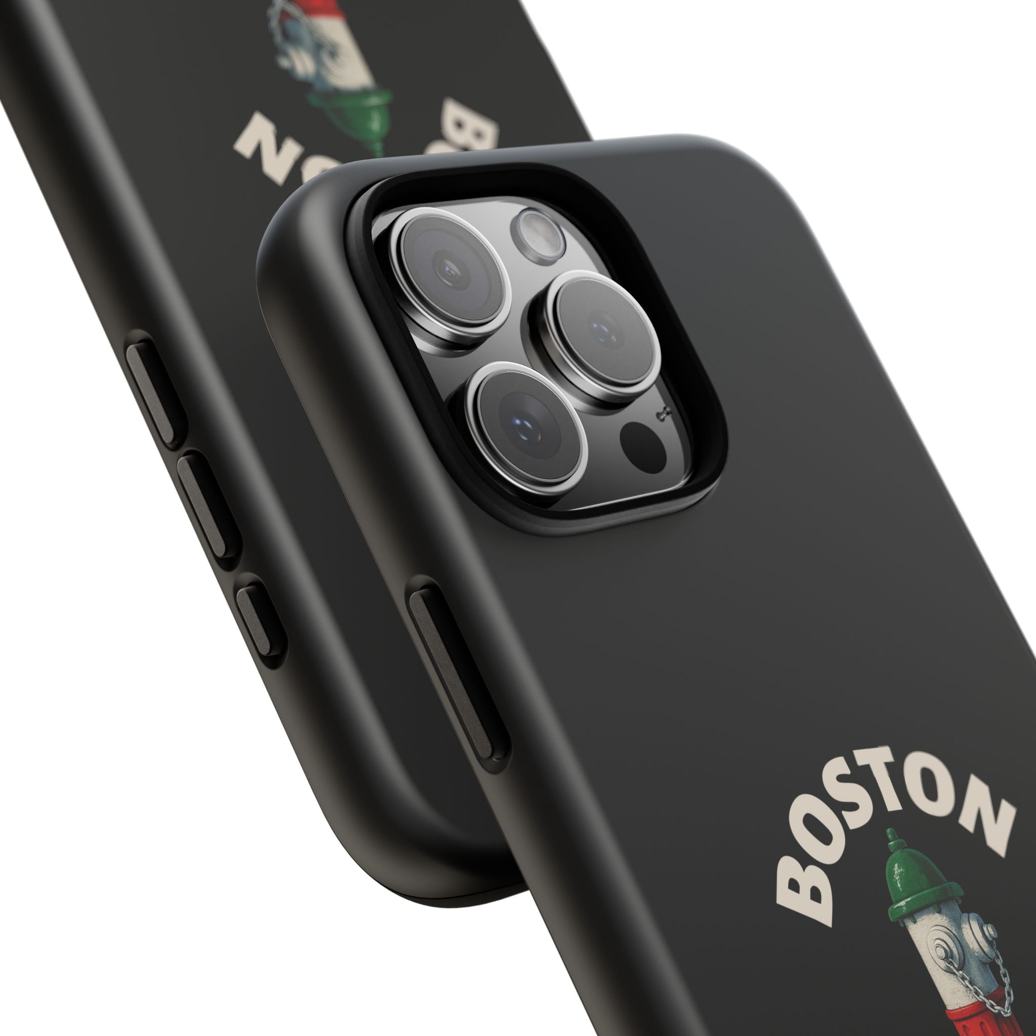 Boston Italian Black Phone Case, Tough Cases for iPhone, Gift for Italians, Stylish Phone Cover, Unique Phone Accessory