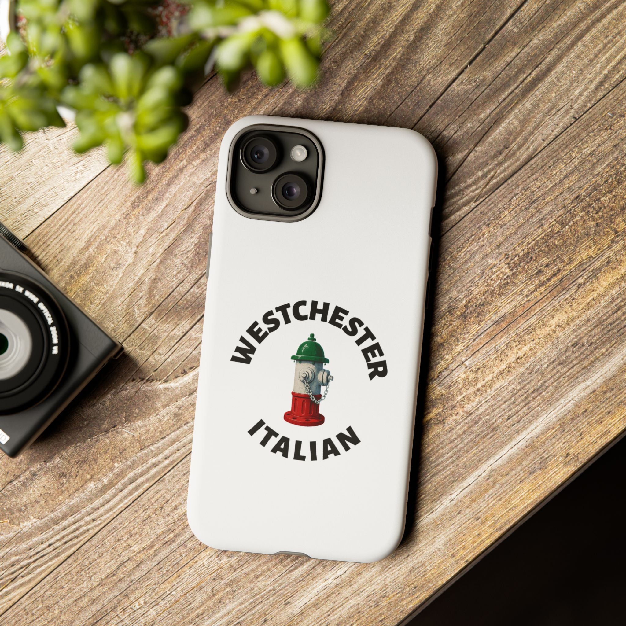 Westchester Italian White Phone Case, Urban Style Phone Cover, Tough Smartphone Case, Gift for Italian Heritage, Fun Streetwear Accessories