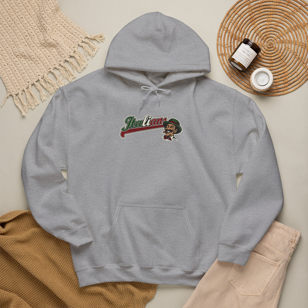 Italian Jersey Logo Hoodie — Italian Flag Script Pullover