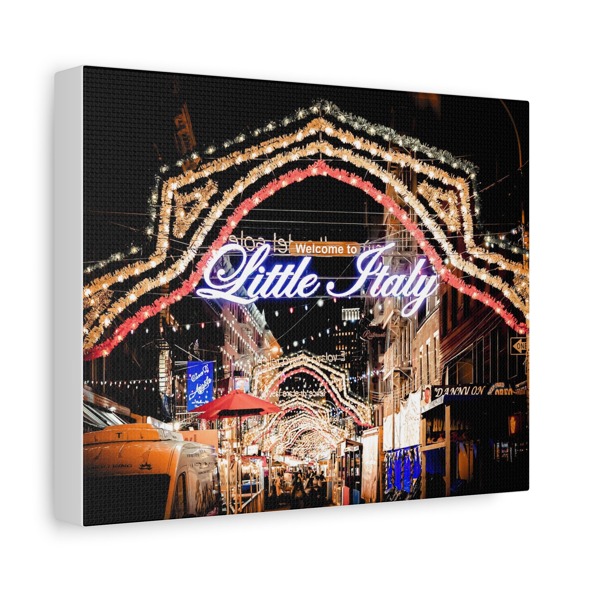 Little Italy Night Lights Canvas Print