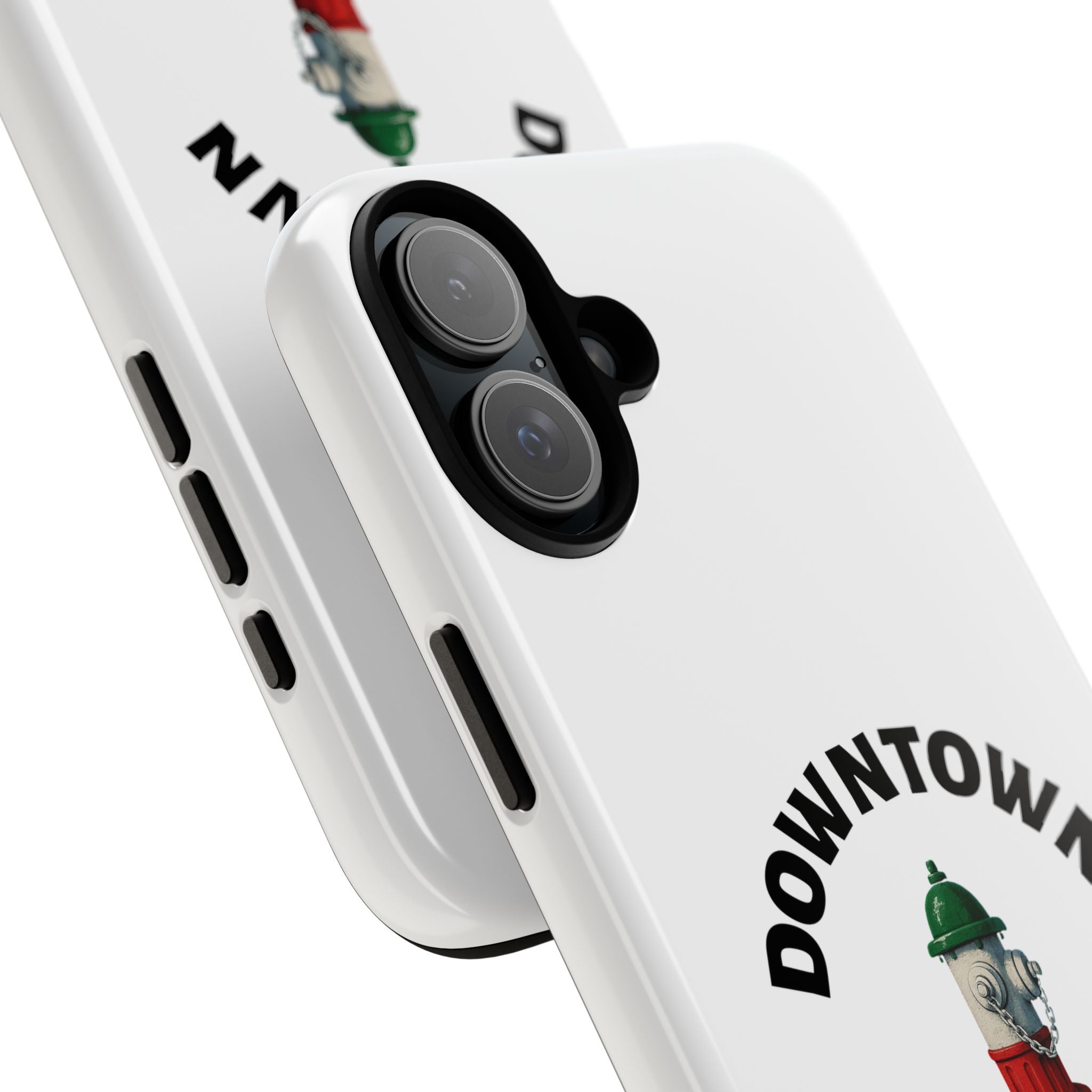 Downtown Brooklyn White Phone Case, Urban Style Phone Cover, Tough Smartphone Case, Gift for Italian Heritage, Fun Streetwear Accessories