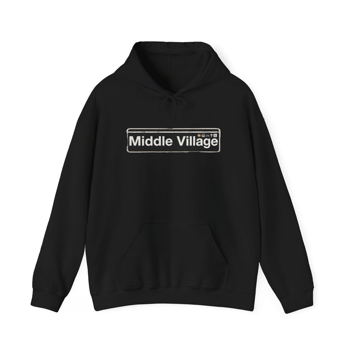 Middle Village Hoodie — Italian Flag Script Pullover