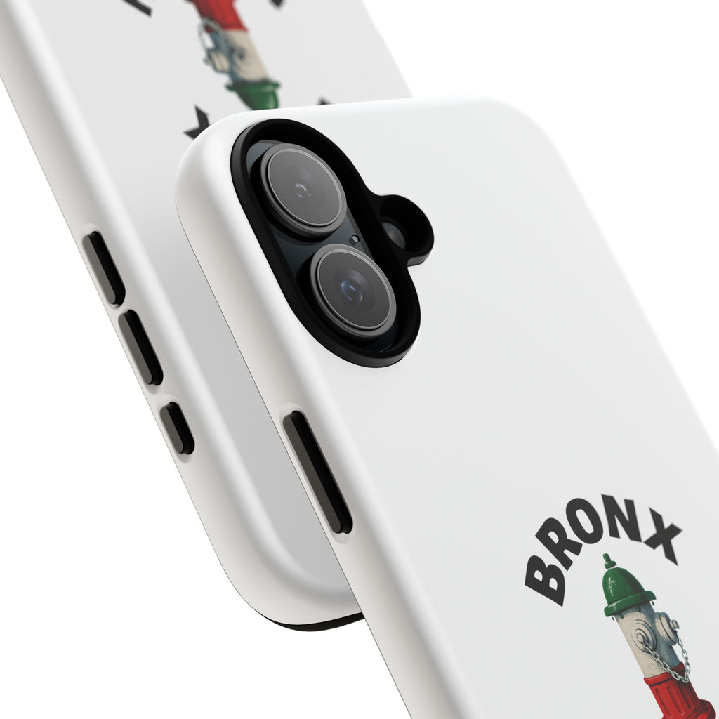 Bronx Italian White Phone Case, Urban Style Phone Cover, Tough Smartphone Case, Gift for Italian Heritage, Fun Streetwear Accessories
