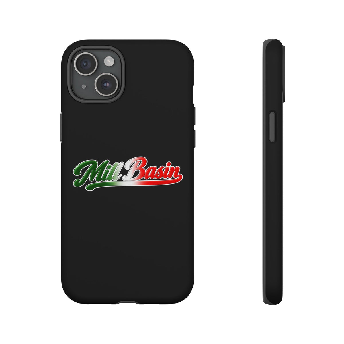 Mill Basin Black Phone Case, Tough Cases for iPhone, Gift for Italians, Stylish Phone Cover, Unique Phone Accessory
