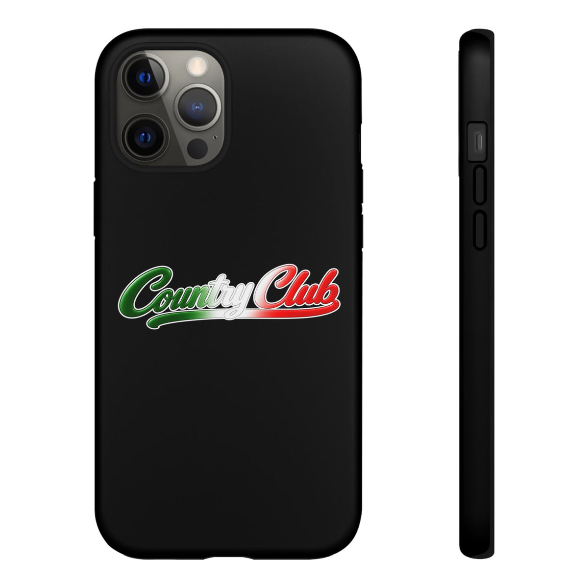 Country Club Black Phone Case, Tough Cases for iPhone, Gift for Italians, Stylish Phone Cover, Unique Phone Accessory