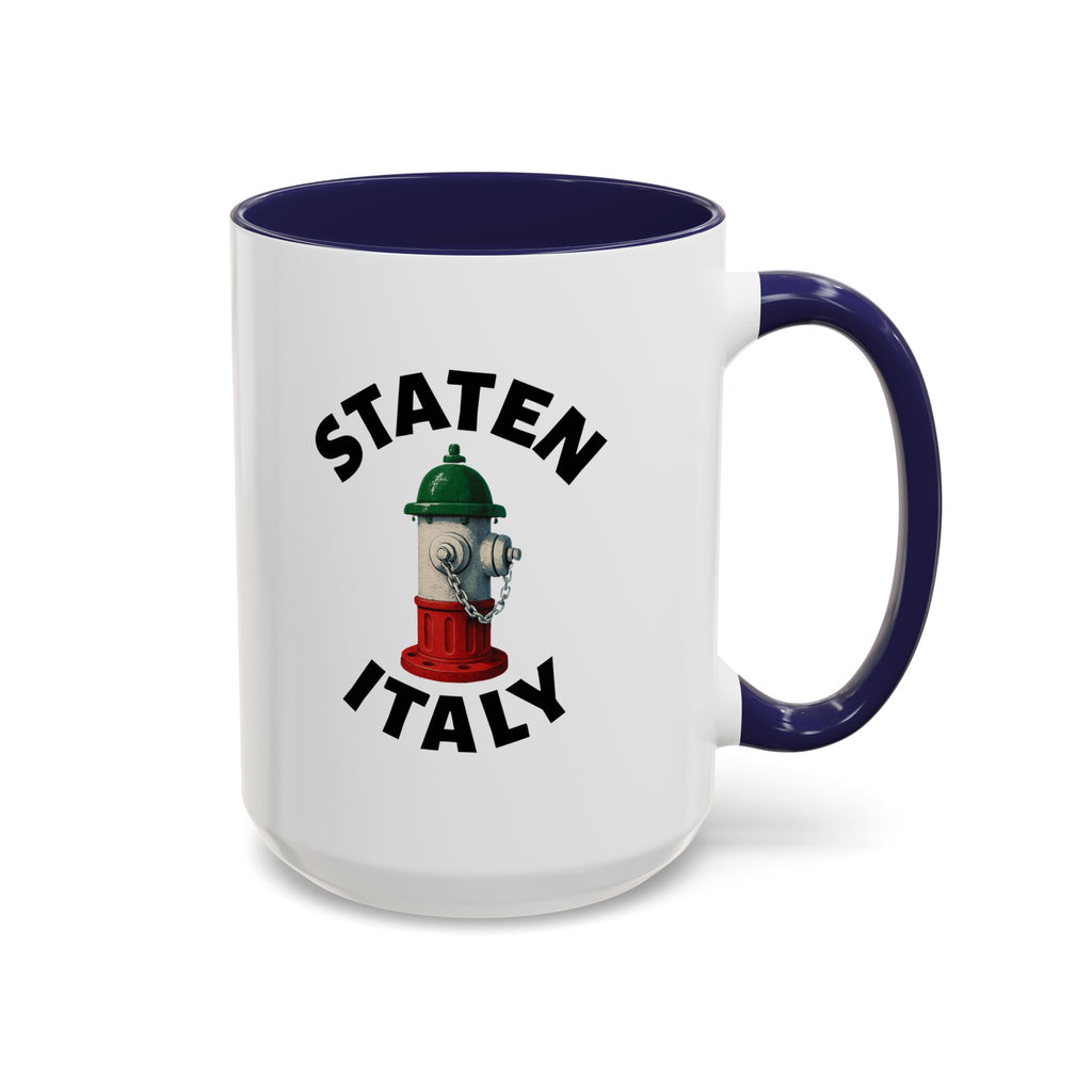 Staten Italy Coffee Mug with Fire Hydrant Design, Unique Gift for Italians, Fun Kitchen Decor