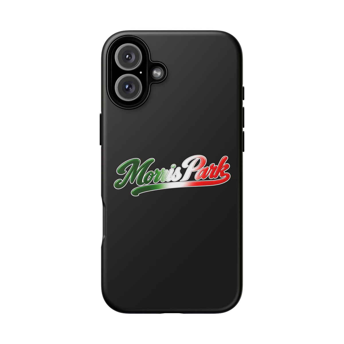 Morris Park Black Phone Case, Tough Cases for iPhone, Gift for Italians, Stylish Phone Cover, Unique Phone Accessory