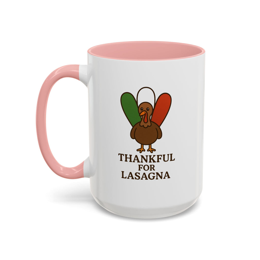 Thankful for Lasagna Coffee Mug, Unique Gift for Italians, Fun Kitchen Decor