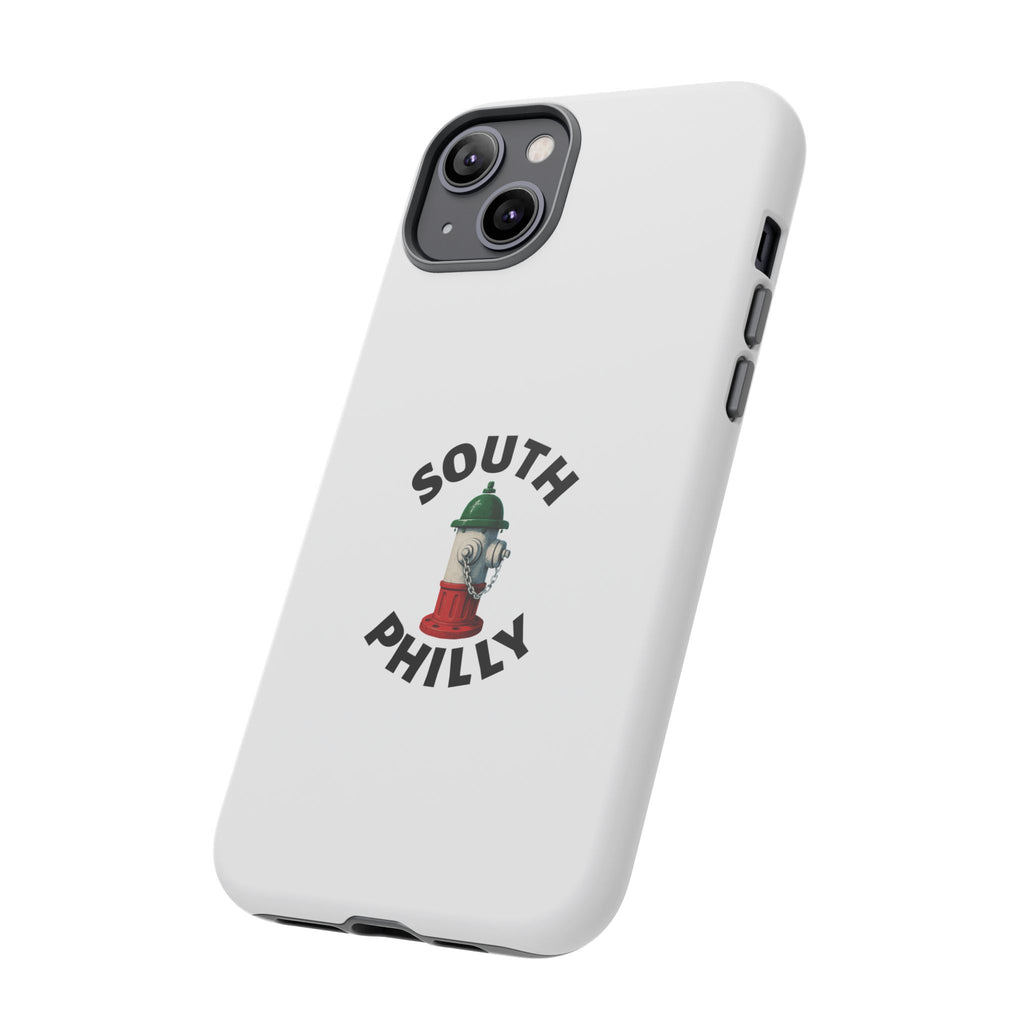 South Philly White Phone Case, Urban Style Phone Cover, Tough Smartphone Case, Gift for Italian Heritage, Fun Streetwear Accessories