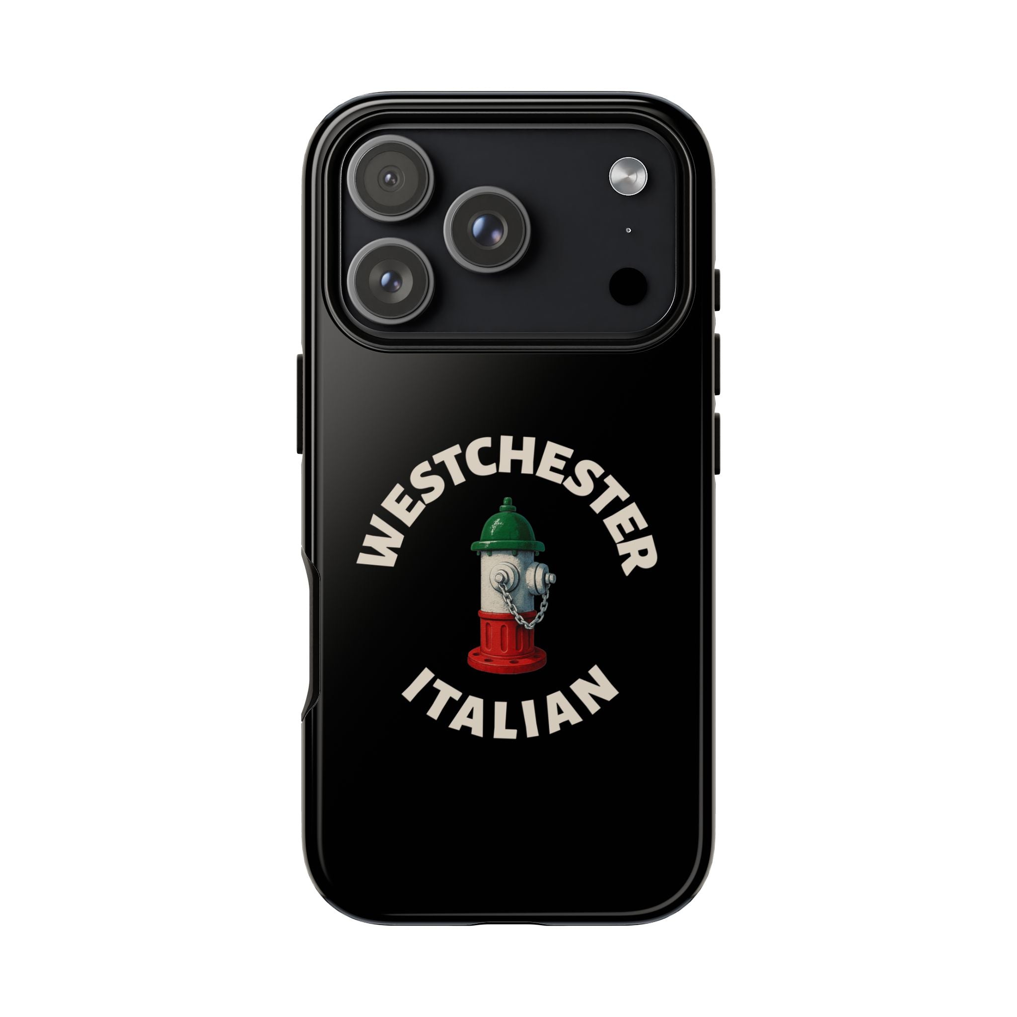 Westchester Italian Black Phone Case, Tough Cases for iPhone, Gift for Italians, Stylish Phone Cover, Unique Phone Accessory
