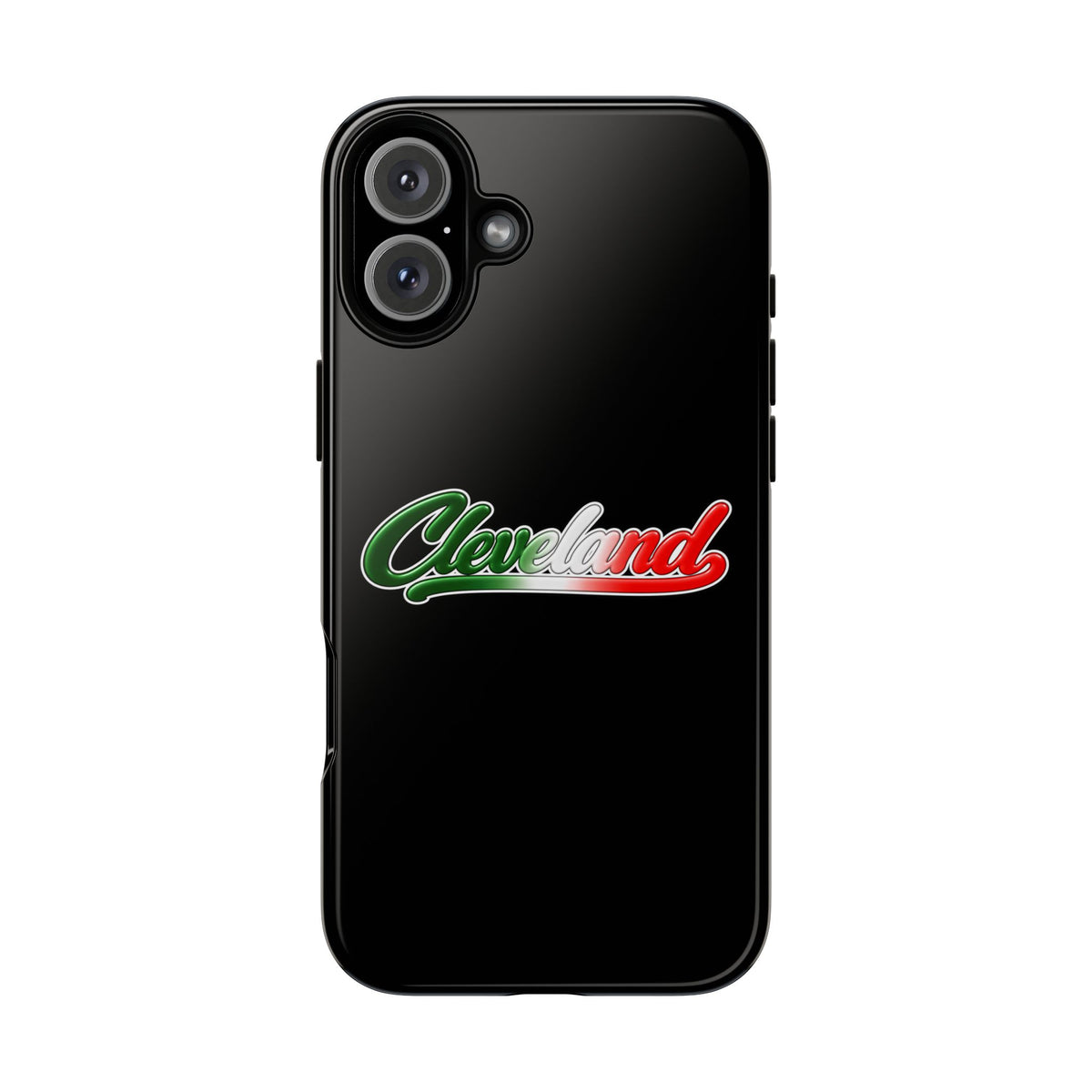 Cleveland Black Phone Case, Tough Cases for iPhone, Gift for Italians, Stylish Phone Cover, Unique Phone Accessory