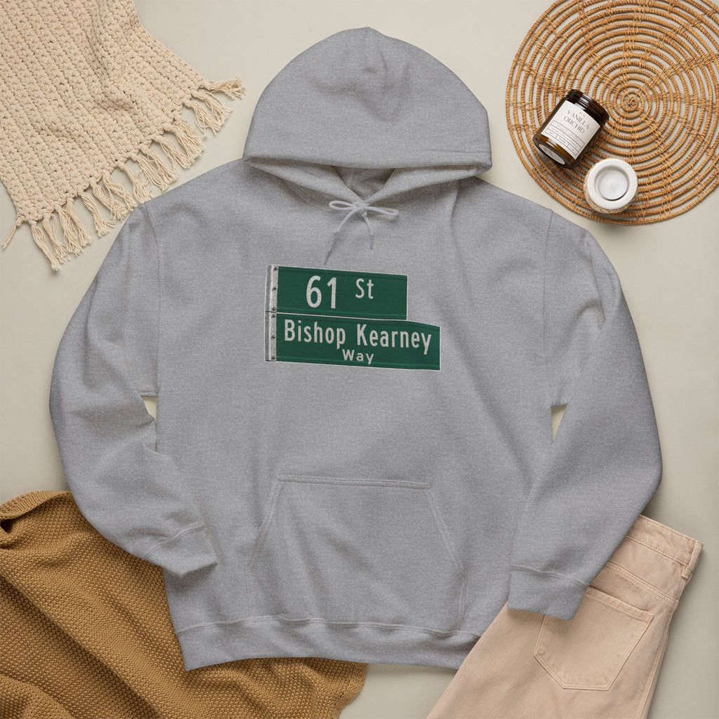 61 St Bishop Kearney Way Hoodie — Italian Flag Script Pullover