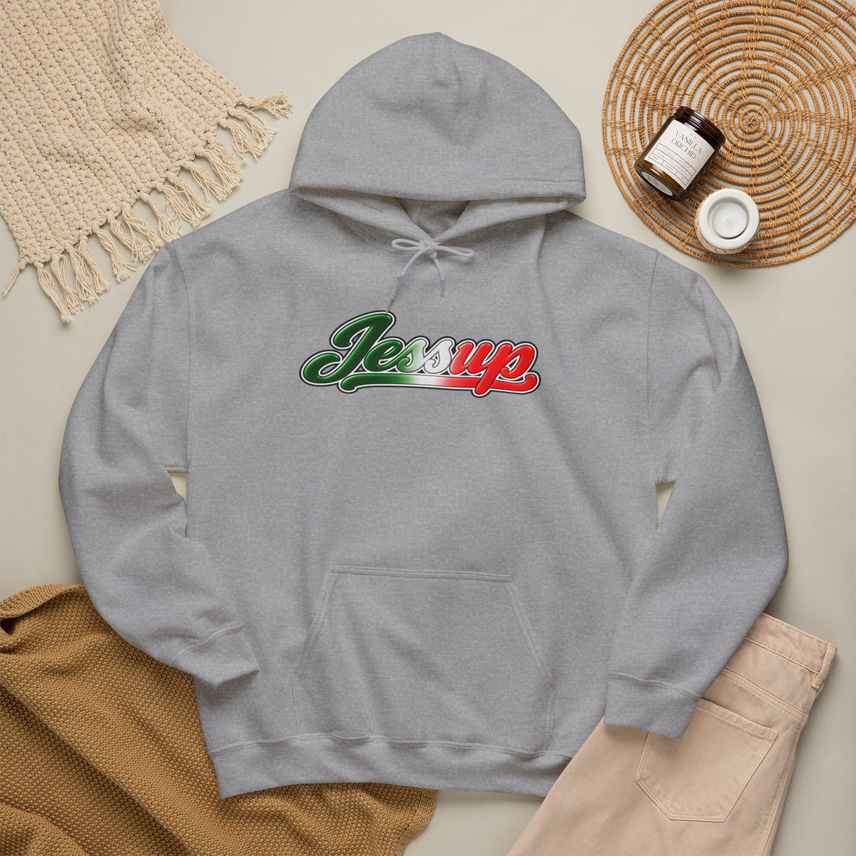 Jessup Hoodie — Italian Flag Script Pullover