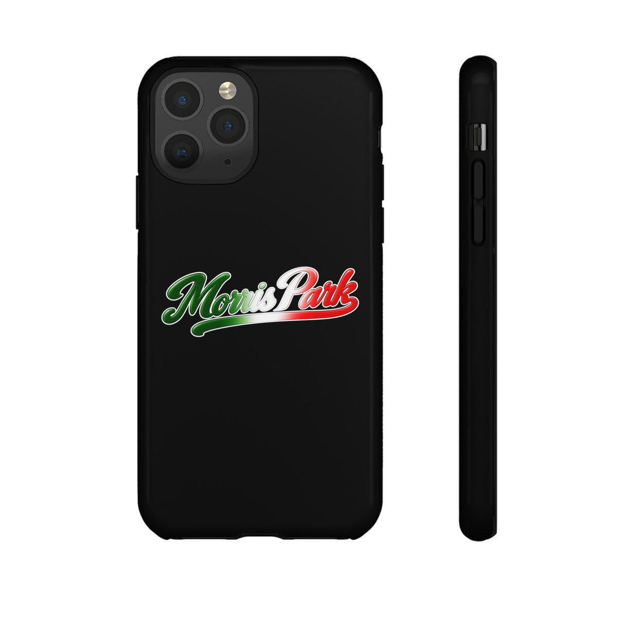 Morris Park Black Phone Case, Tough Cases for iPhone, Gift for Italians, Stylish Phone Cover, Unique Phone Accessory