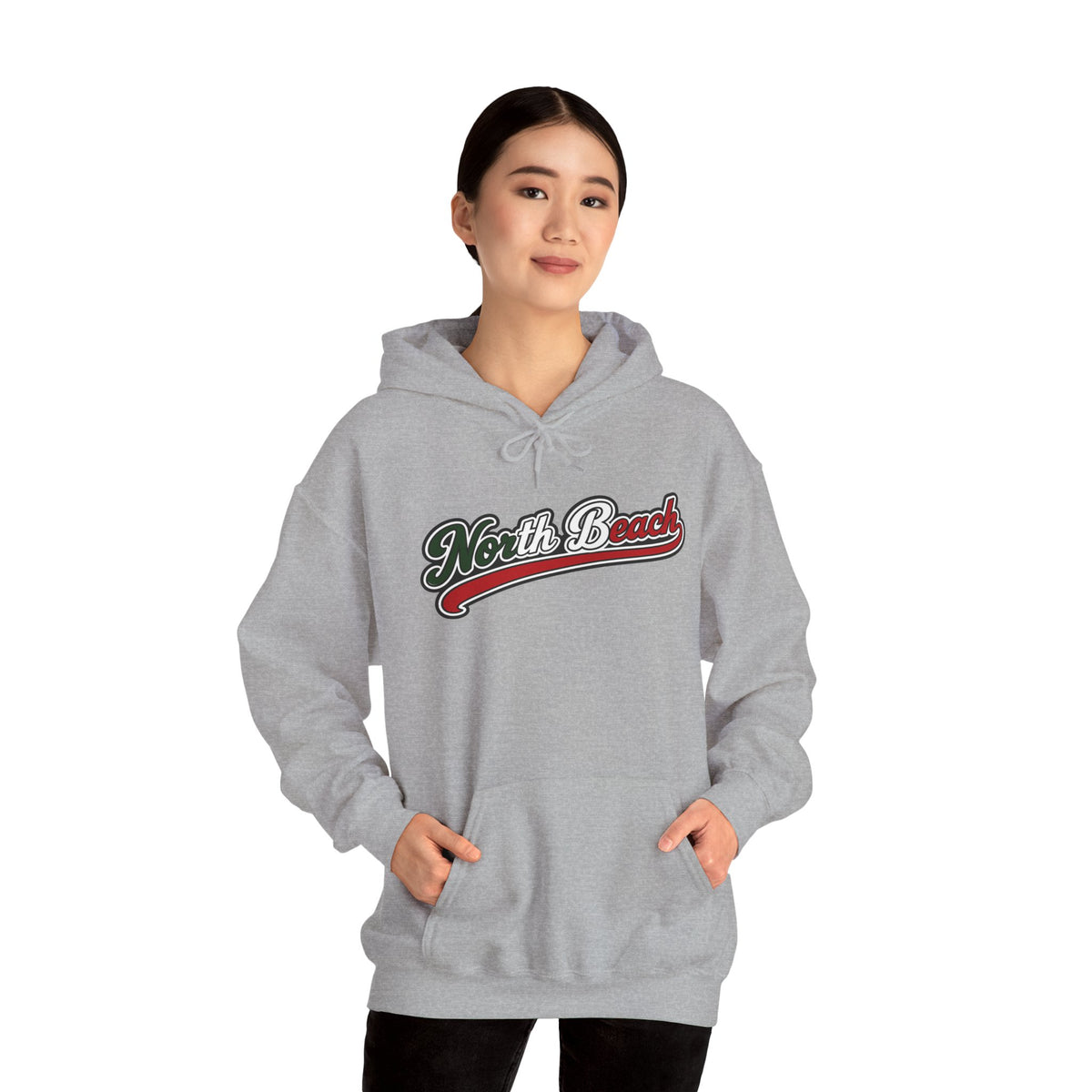 North Beach Hoodie — Italian Flag Script Pullover